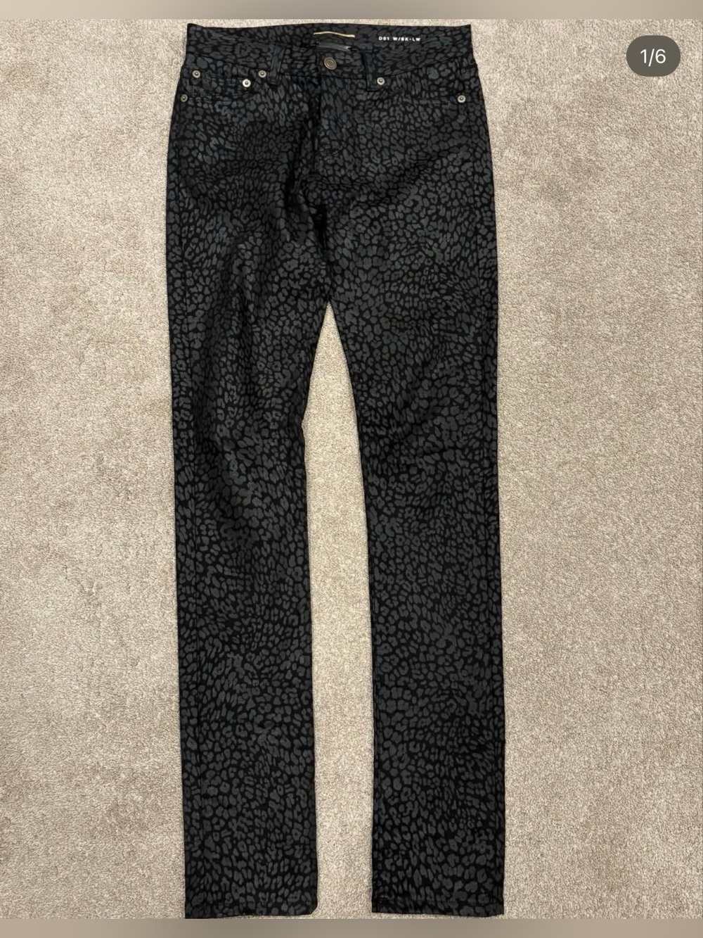 NWT Saint Laurent Mid-Rise Leopard
Skinny Jeans 'Black' Size 29